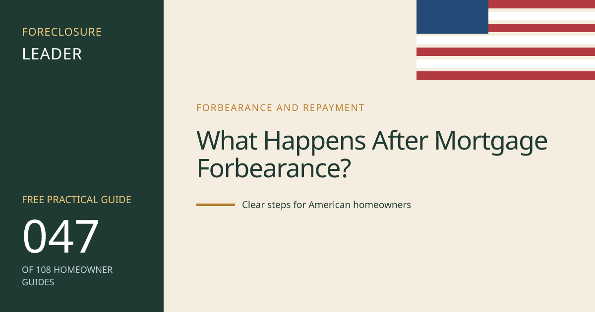 What Happens After Mortgage Forbearance?: visual guide for U.S. homeowners